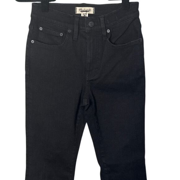 NWT Madewell Mid-Rise Kick Out Crop Jeans in Black Rinse Wash NM320 Size 26 - Picture 12 of 14